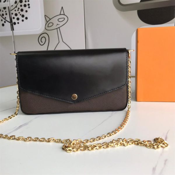 

2023 designer bag letter women's bag chain bag luxurys designers bags women shoulder handbags embossed flower fashion female crossbody, Red;black