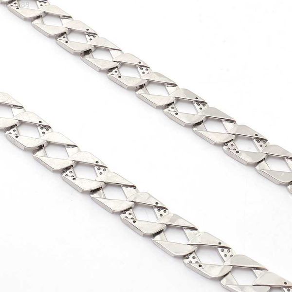 

provence jewelry customized iced out 9k white gold mossinate cuban link diamond chain necklace, Silver