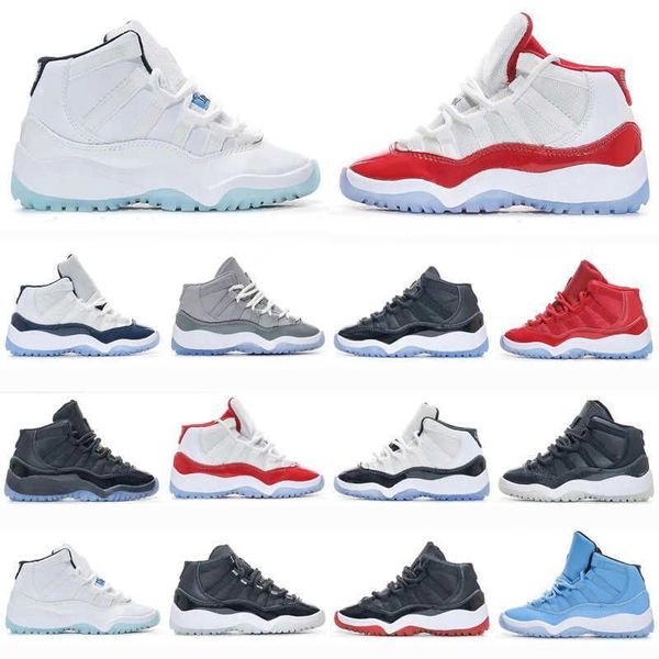 

2023 infants toddler designer children basketball kids shoes baby 11 11s xi cherry bred cool grey co, Black