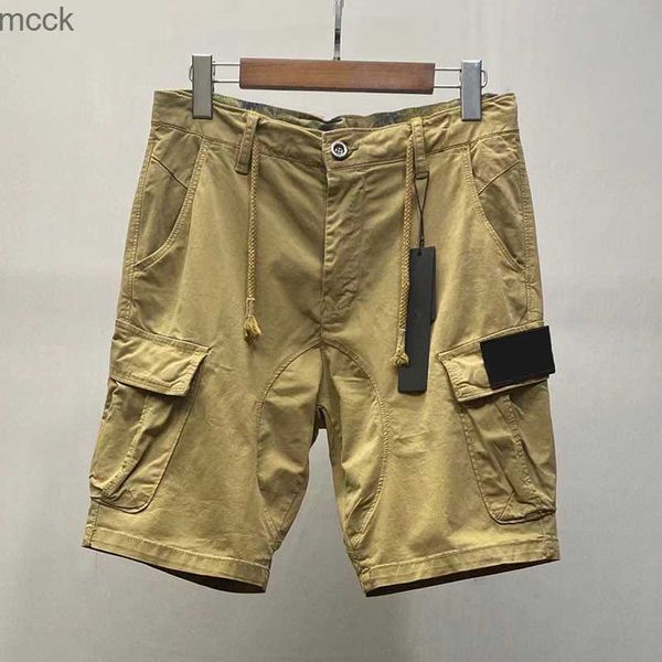 

men's shorts men's cargo shorts multi-pockets loose trousers cropped pants overalls camouflage zippered cotton casual knee length, White;black