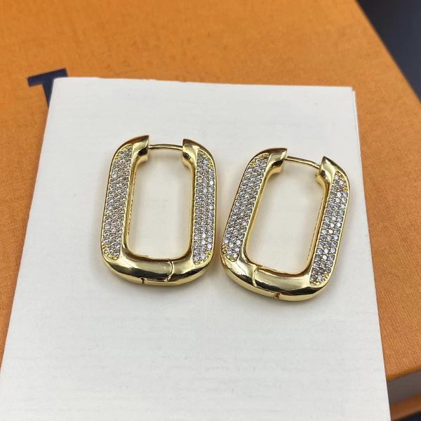 

charm gold size double pear selling rectangular earrings, Golden