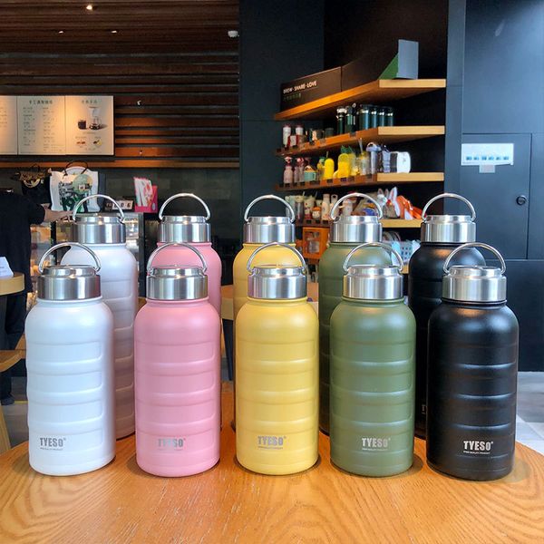 

tumblers water bottles stainless steel insulation cup large capacity water cup sports kettle men's portable student female caterpillar