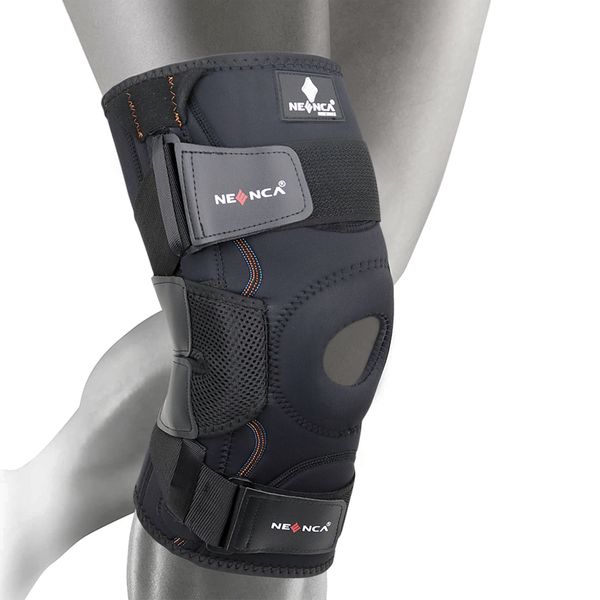 

elbow knee pads hinged knee brace support for men and women knee pain arthritis acl meniscus tear injury recovery knee pad compression sleev, Black;gray
