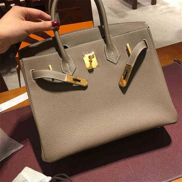 

women bags birkin herms handbags s leather togo cowhide platinum highgrade hand large capacity one shoulder tote womens 18lil