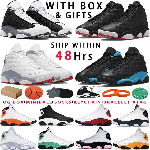 

with box jumpman 13 retros basketball shoes 13s og wolf grey playoffs wheat 2023 men sneakers black flint french brave university blue del s