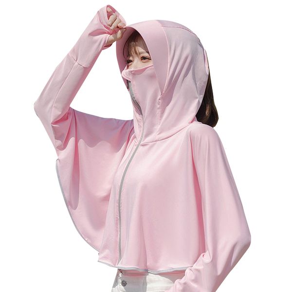 

women's jackets anti sun hoodie sun-proof clothing thin full zip hooded jackets sun protection for sports running cycling 230417, Black;brown