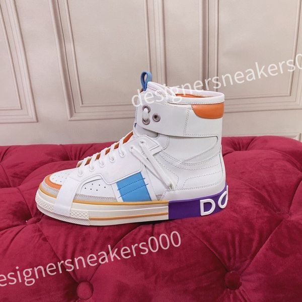 

2023 new luxury high shoes designer sneakers womens mens fashion casual sneaker comfortable non-slip sole leather, Red;white