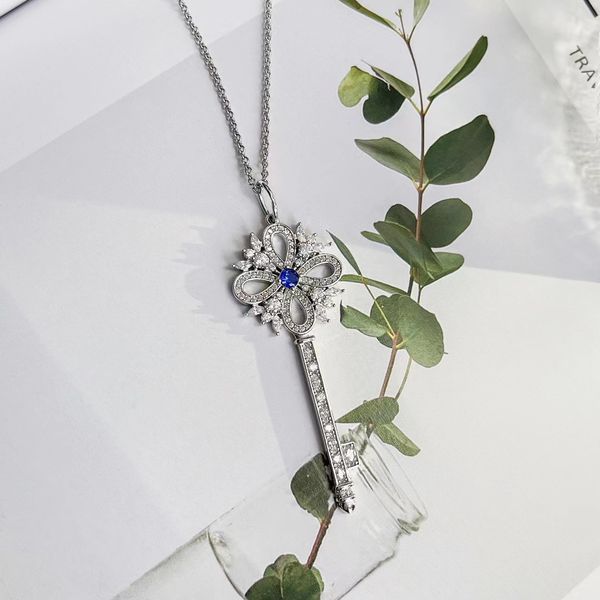 

cross pendant layered initial necklaces for women key link designer custom jewelry men couple fashion necklace valentine day party wedding e, Silver