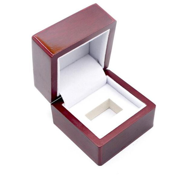 

1 hole wooden display box fit for various super bowl world series basketball football team champions championship ring souvenir, Black;white