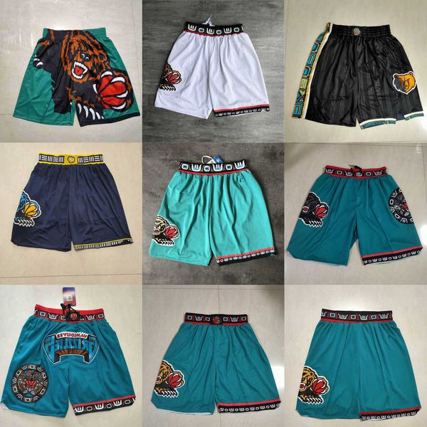 

2023 memphis''grizzlies''men throwback basketball shorts pocket, Black