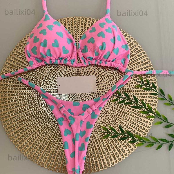 

women's swimwear qinjoyer cute heart print bikini women brazilian swimwear 2 pieces swimsuit thong bikini bathing suits summer beach we, White;black