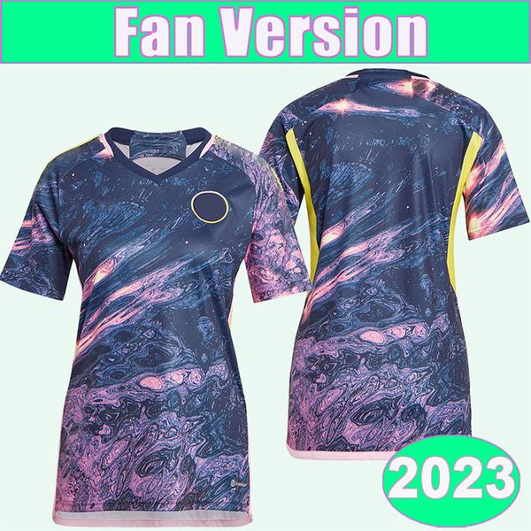 

2023 colombia .diaz mens soccer jerseys national team duvan curdrado borre sanchez away football shirts, Black;yellow