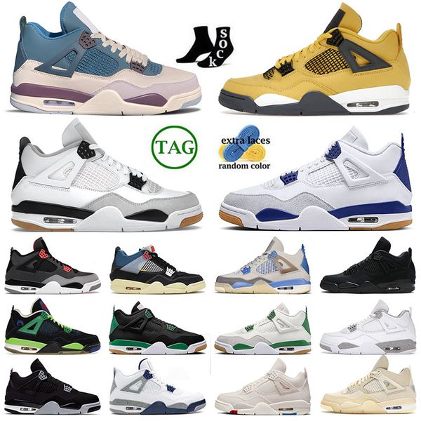 

2023 fashion military black jumpman 4 s basketball shoes black green angeles dodgers white oreo black cat pine green outdoor sports designer