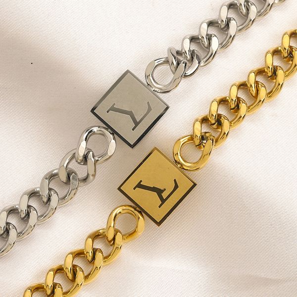 

classic design square clover charm bracelet for hip hop men, Golden;silver