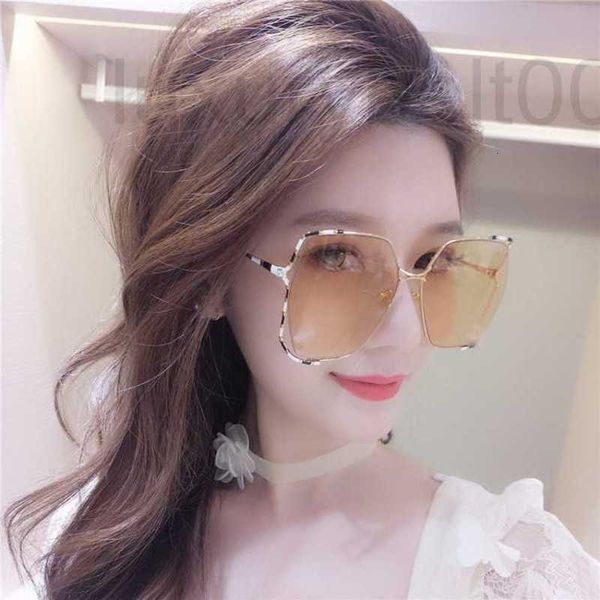 

sunglasses designer new sun glasses metal herringbone hollow large frame irregular sunglass aegk, White;black