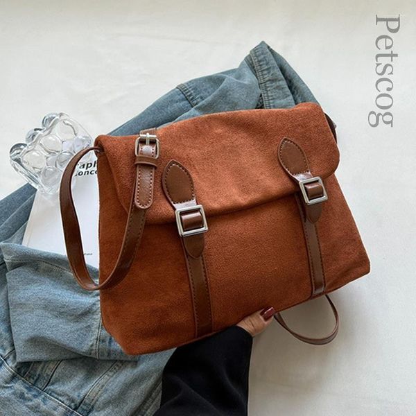 

shoulder bags faux suede leather handbags for women bag fashion classic casual large tote underarm luxury designer black
