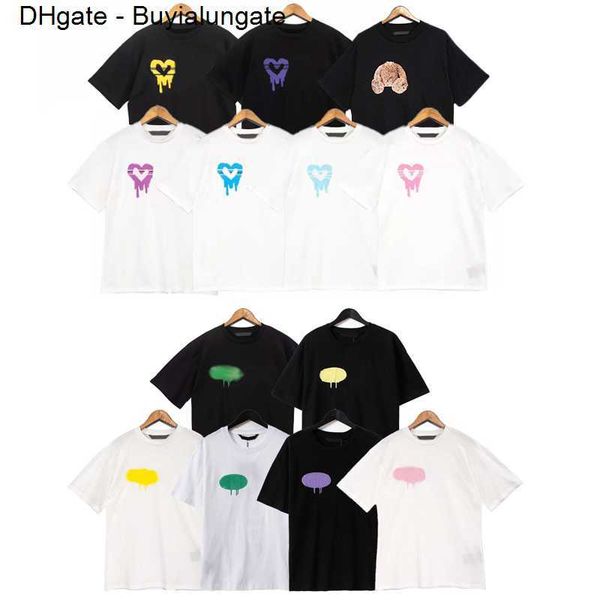 

palm summer designer womens t shirt mens tshirt white black printing t-shirt clothing spray letter short sleeve spring men women tshirts det