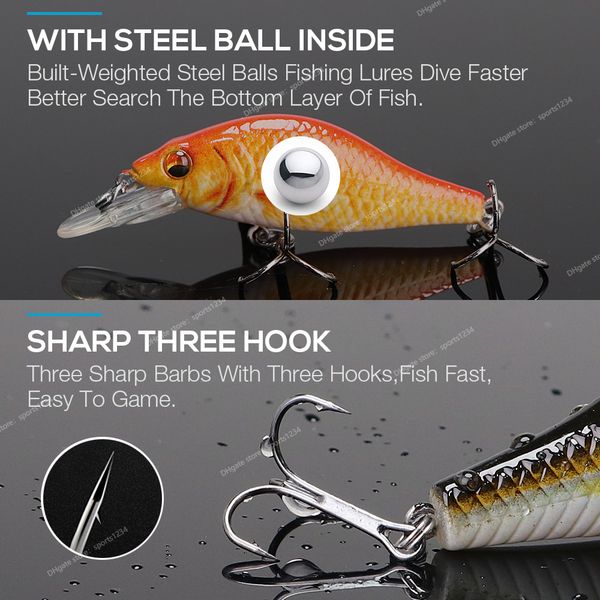 

3pcs 7cm 11g floating minnow fishing lure set of wobblers for pike artificial baits kit crankbaits fishing tackle 2021 fishingfishing lures
