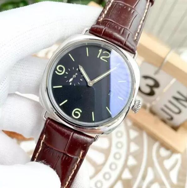 

u1 aaa luxury watch wholesale luxury men's watches automatic mechanical movement sapphire luminous 44mm genuine leather classic busines, Slivery;brown