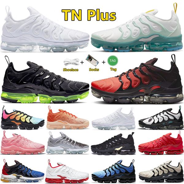 

tn plus running shoes since 1972 usa vibes red to black volt triple white purple gradient lemon lime fuchsia dream men women trainers sports