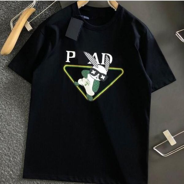 

2023mens casual print creative t shirt solid breathable tshirt slim fit crew neck short sleeve male tee black white green men's t-shirt, White;black