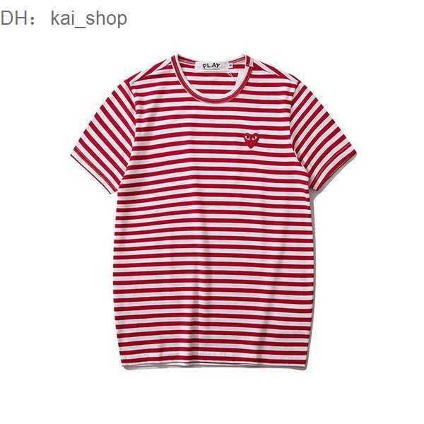 

men's t-shirts fashion mens plays shir cdg designer red hear shir casual women shirs badge high quanliy tshirs coon embroidery shor sle, White;black