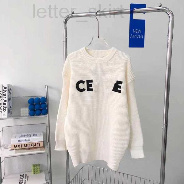 

women's sweaters luxuriouswomen's autumn and winter embroidery soft waxy women's round neck sweater casual loose upper body t, White;black