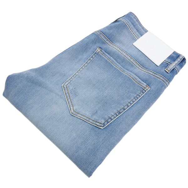 

men's jeans spring summer thin denim slim fit european american high-end brand small straight pants jh6055-6, Blue