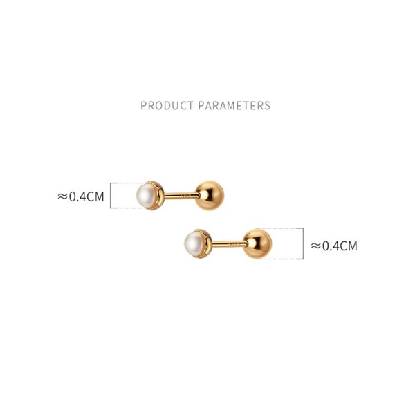 

925 sterling silver simple sweet shell spiral beads small stud earrings for women fashion korean party piercing jewelry earringsstud earring, Golden;silver