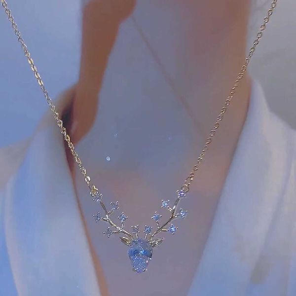 

pendant necklaces fashion jewelry one deer has you little elk necklace for women highend temperament wild collarbone chain pendant birthday, Silver
