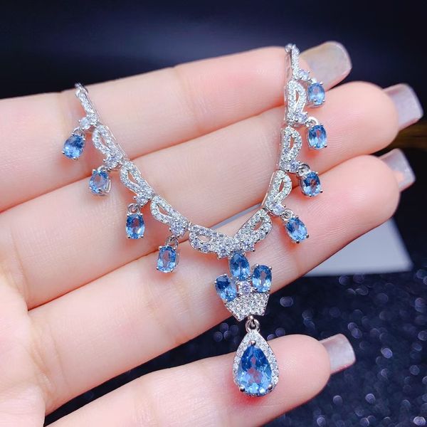 

handmade crown diamond necklace sterling silver party wedding pendants necklace for women engagement chocker jewelry gift