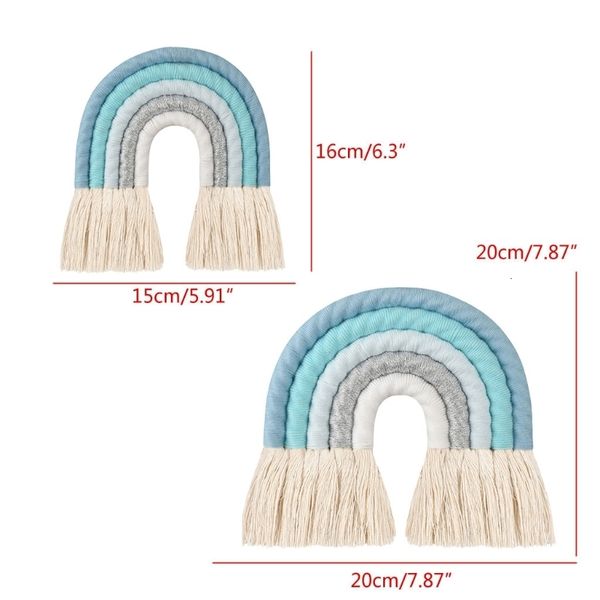 

wall decor macrame rainbow wall hanging decoration boho nursery baby kids room home decor baby shower party supplies 230417
