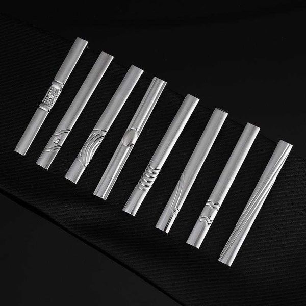 

short mens formal wear business silver tie simple fashion wallet