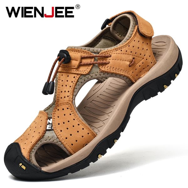 

sandals men summer comfortable casual shoes plus-sized flats beach sandalias hombre 230417, Black