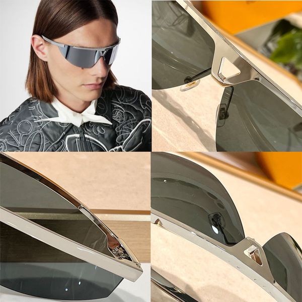 

Designers Top Quality Luxury 1.1 Evidence Futura Mask cool Mens Borderless Metal Mirror Leg Strap Carved Pattern Fit Face Sunglasses Party Show Eyeglasses Z1901U