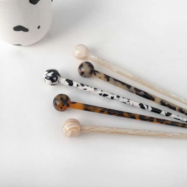 

hairpins acetate hairpin long handle hair sticks simple temperament girl headewear japanese and korean hair acces w0417, Golden;silver