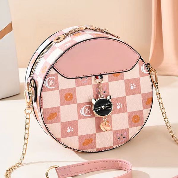 

23ss designer bag sweet cute small round bag western fashion commuter chain bag single shoulder crossbody bag