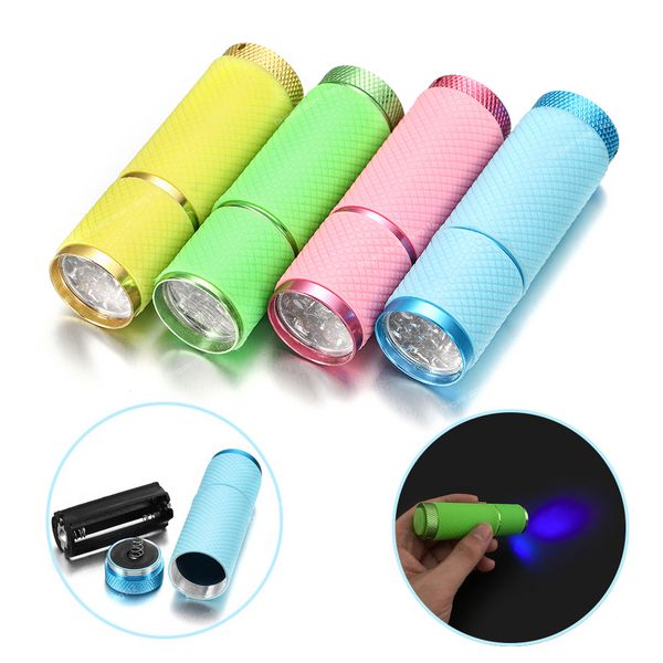 

9 led uv flashlight ultra violet torch light lamp resin epoxy mold for cure epoxy resin adhesive glue diy jewelry making tool jewelry access