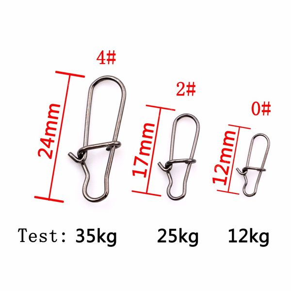 

thetime 100pcs hooked snap pin stainless steel fishing barrel swivel safety snaps hook lure accessories connector snap pesca fishingfishhook