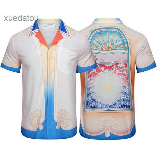 

hawaii shirts casablanc mens designer shirts dress shirt printing pattern camicia button u 9t2f, White;black
