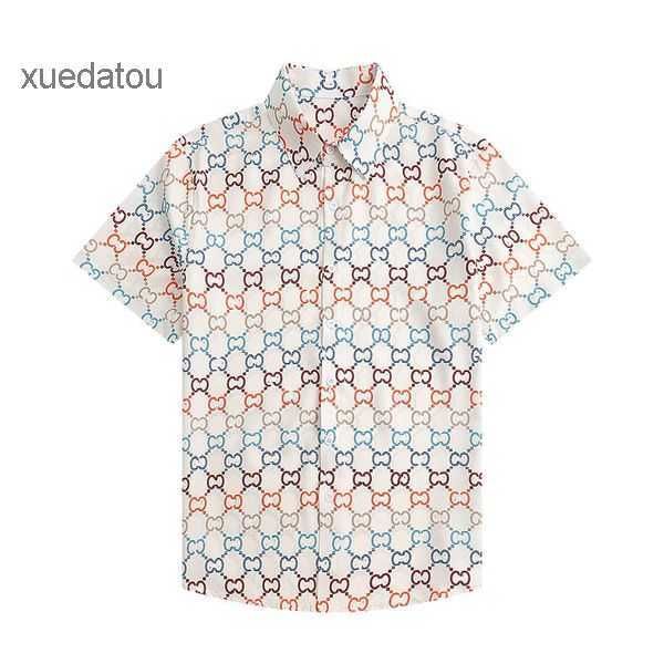 

shirts design blouse men's camisas de hombre fashion geometric letter print casual shirts men short sleeve turn down collar business dr, White;black