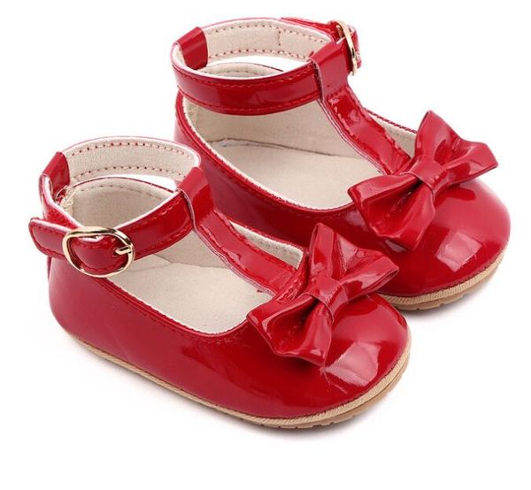 

Baby Girls Shoes Cute Bow Infant First Walkers Cotton Soft Sole Newborn Girls Princess Shoes 5 Colours, Red