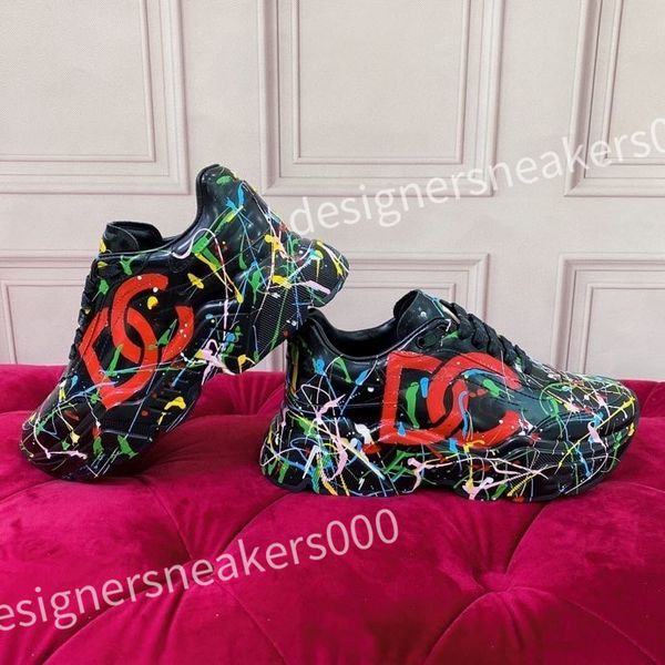 

2023 mens shoes sneakers fashion trend atmospheric designer sneaker pure black non-slip outsole outdoor laces high quality, Red;white