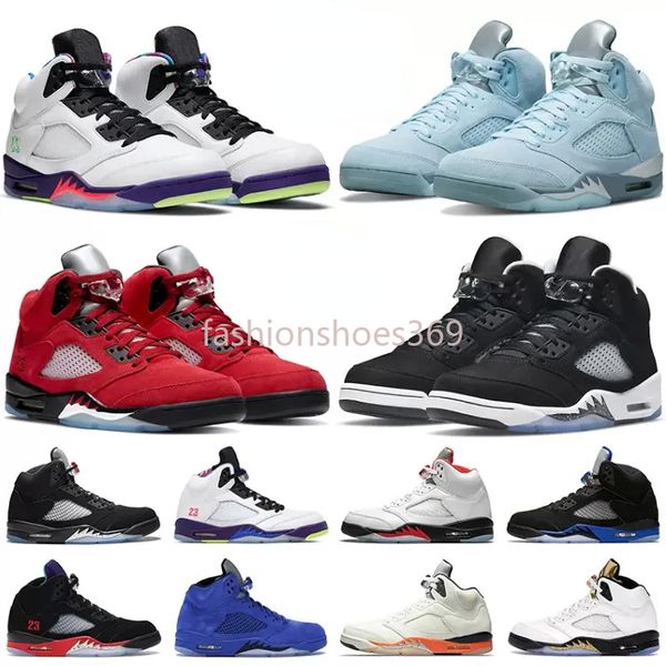 

2023 5s basketball shoes men jumpman 5 Bluebird Moonlight Raging Red Stealth 2.0 Alternate Grape What The Anthracite Metallic White Cement mens sports sneakers, 17