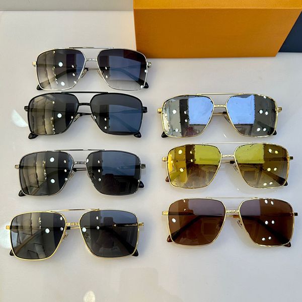 

Designers high-quality 1:1 pilot metal square frame sunglasses with printed surface luxurious mens and womens gradient sunglasses Z1986U for leisure vacation