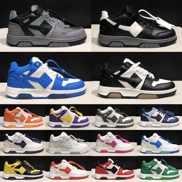 

Out Of Office Sneaker Men Women Trainers Designer Casual Shoes Luxury Womens Flat Top White Black Navy Blue Vintage Distressed Platform Sneakers, 16