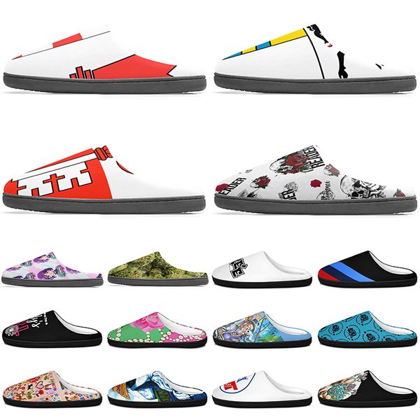 

diy Slippers Custom Slippers Customized Cotton Slippers Men Women Cotton Slippers lovely antislip antiskid Warm Customized Patterns big Size 47321