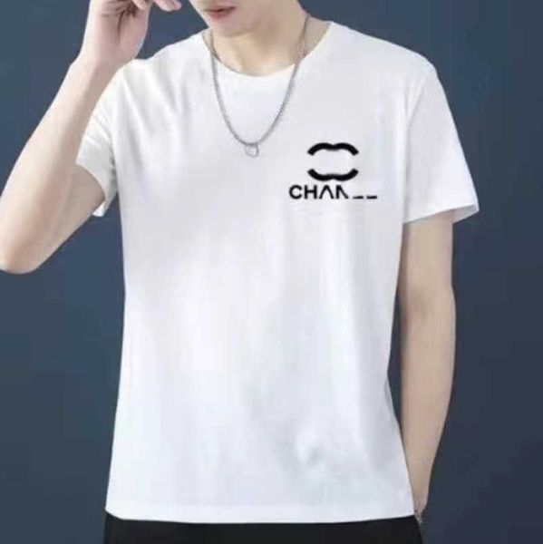 

fashion men's luxury t shirt ch brand tees women t-shirt designer paris trendy letter print couple summer short sleeve cotton t-shirts, White;black