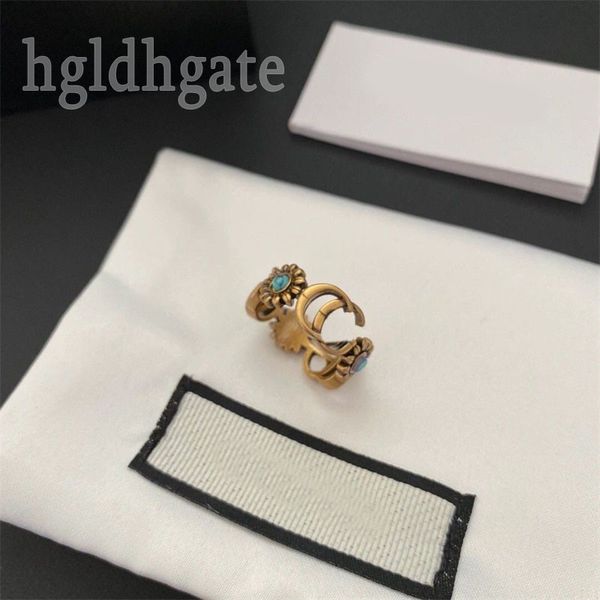 

flower wedding rings for woman luxury ring inlay blue crystal mother of pearl daisy alloys punk luxury letter engagement rings turquoise not, Silver