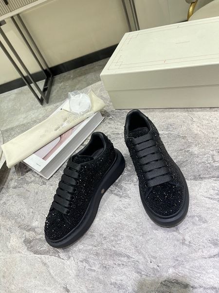 

2023 women sneakers travel shoes leather lace-up sneaker fashion lady flat designer trainers letters woman shoe platform mens gym sneakers 0, Black